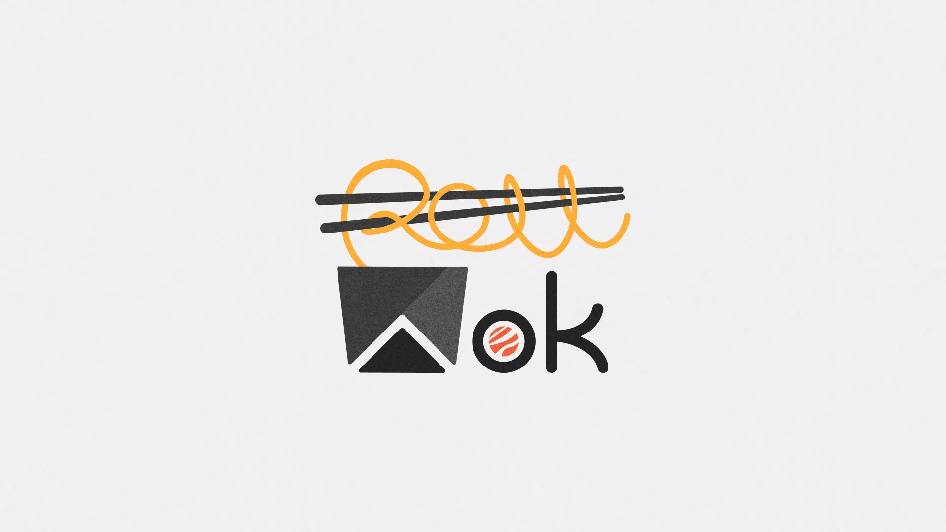 Разработка логотипа суши-бара «Roll Wok Club» в Ковдоре
